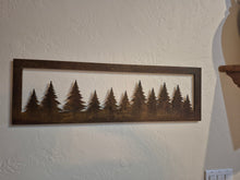 Load image into Gallery viewer, Rustic Corten Treeline Wall Art.

